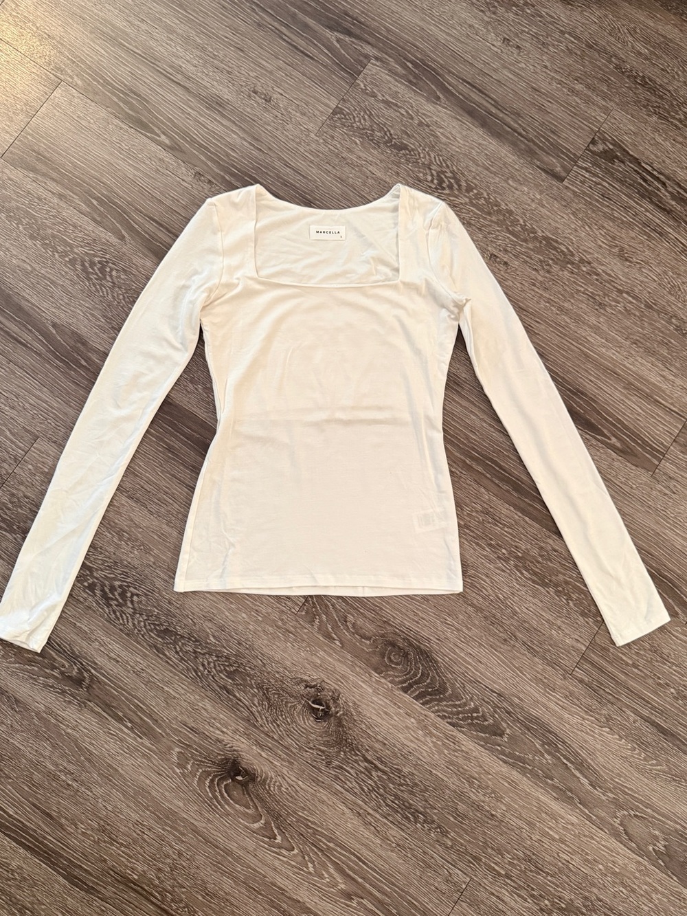 Marcella Yvonne Square Neck Jersey Top